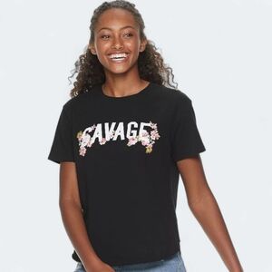 Modern Luxe SAVAGE Graphic T-Shirt Women's Size Extra Small